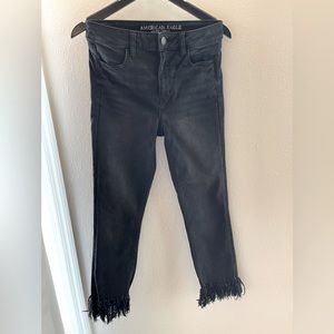 Next Level Stretch Fringe Ankle Denim